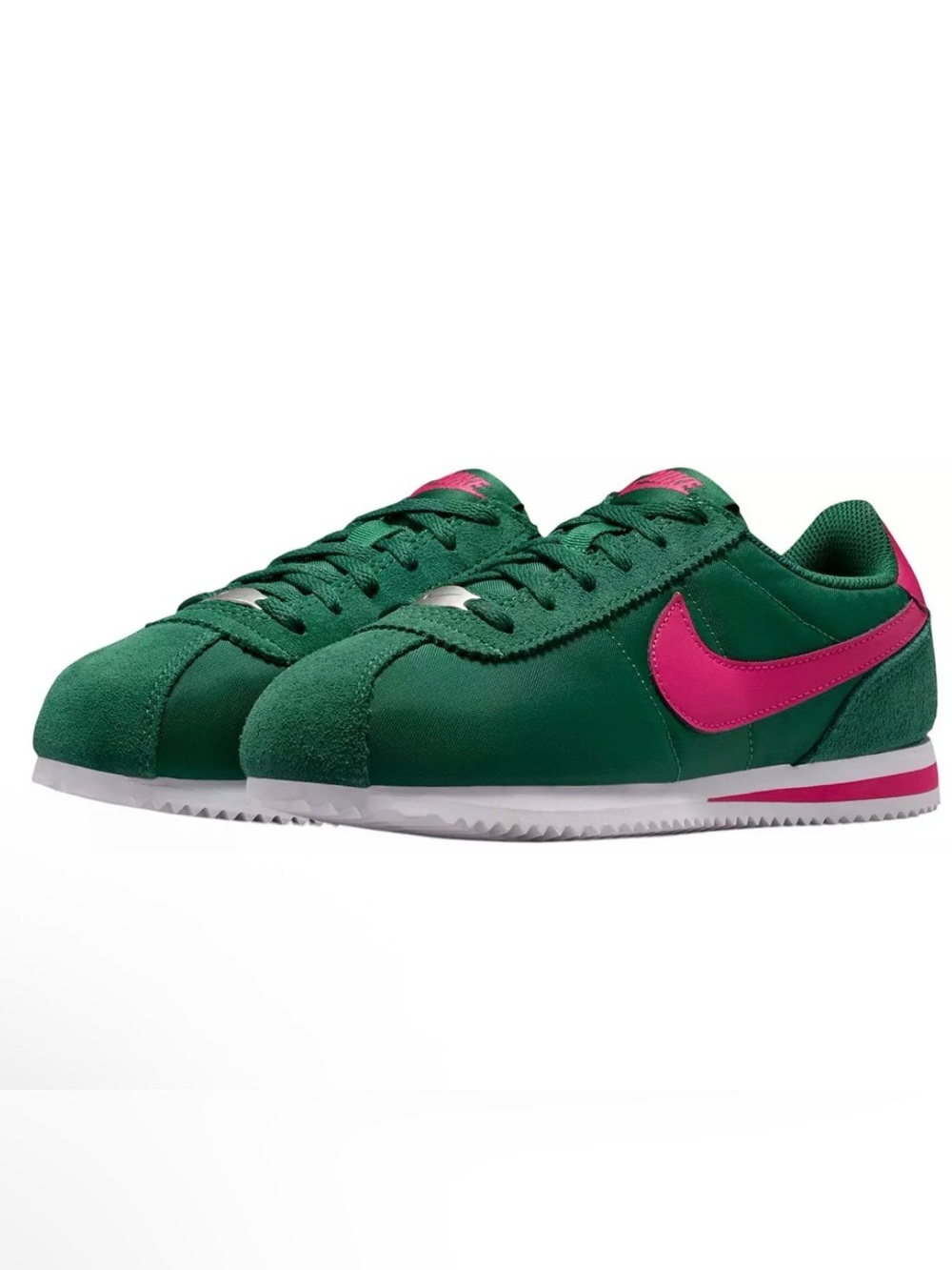 NWOB Nike Cortez 4.5Y Green/Pink/White